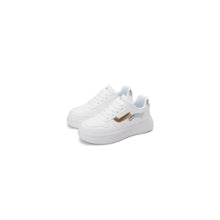 Women's White Platform Fashion Sneakers Gold