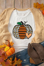 Women's White Pumpkin Graphic T-Shirt