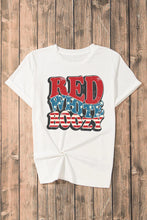 Womens White Red White Boozy Graphic T Shirt