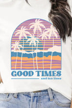 Womens White Retro Beach Graphic T Shirt