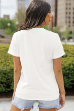 Womens White Retro Beach Graphic T Shirt