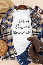 Letter Graphic Round Neck Short Sleeve T-Shirt Woman T Shirts