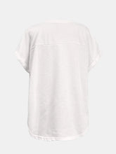 Women's White Sequin Volleyball Graphic T-Shirt