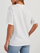 Womens White Short Sleeve Pocket T Shirt