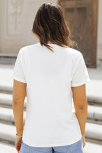 Womens White T Shirt with Colorful Football Sequin Design