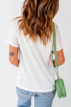 Womens White T Shirt with Cowboy Boot Graphic