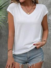 Women's White V-Neck Polyester T-Shirt Woman T Shirts