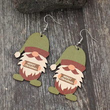 Wooden Gnome Dangle Earrings Earrings