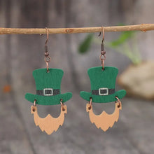 Wooden Hat Shape Dangle Earrings Earrings