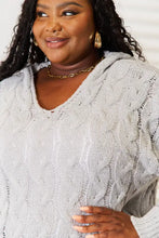 Woven Right Cable-Knit Hooded Sweater Sweater Pullovers