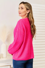 Woven Right Rib-Knit Open Front Drop Shoulder Cardigan Woman Outerwear