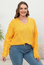 Yellow Fringe Sweater Long Sleeve Pullover for Women Banana Yellow Sweater Pullovers