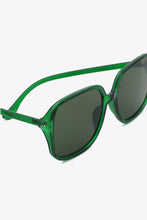 Yellow Square Sunglasses with Brown Polycarbonate Lenses Sunglasses