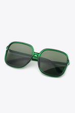 Yellow Square Sunglasses with Brown Polycarbonate Lenses Green One Size Sunglasses