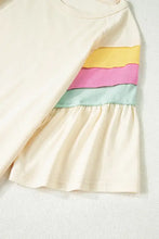 Yellow T Shirt with Color Block Stitched Sleeve for Women Woman T Shirts