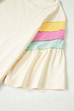 Yellow T Shirt with Color Block Stitched Sleeve for Women Woman T Shirts