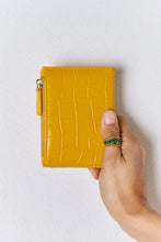 Yellow Texture PU Leather Mini Wallet