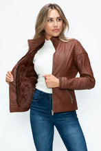 YMI Faux Layered Double-Zipper Jacket with Fuzzy Hood Woman Outerwear