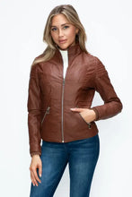 YMI Faux Layered Double-Zipper Jacket with Fuzzy Hood Woman Outerwear
