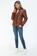YMI Pocketed Zip Up Turtleneck Puffer Jacket Woman Outerwear