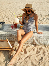 Zebra Print Halter Neck Swimsuit for Women Swimwear