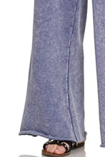 Zenana Acid Wash Fleece Palazzo Sweatpants with Pockets Woman Pants