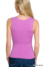 Zenana bright mauve ribbed sleeveless double layered tank top combining style and comfort for casual wear