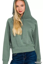 Soft olive green scuba hoodie by zenana with relaxed fit and ribbed cuffs ideal for pairing suggestions