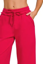 Zenana Fleece Exposed Seam Wide Leg Sweatpants Woman Pants