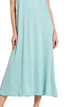 Zenana French Terry Twisted Strap Midi Dress Woman Casual Dress