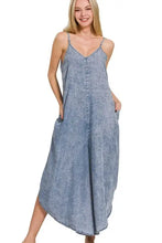 Zenana Lyocell jumpsuit in denim pattern, machine wash cold