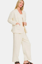 Zenana Quilted Button Up Long Sleeve Top and Pants Lounge Set Woman Loungewear Sets