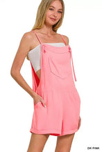 Zenana rayon woven romper with tie knot strap in soft dark pink