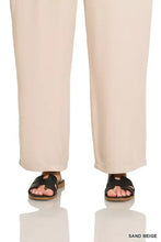 Sand beige wide-leg trousers from Zenana rayon woven wide leg jumpsuit