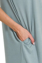 Zenana Rolled Short Sleeve Round Neck Dress Woman Dress