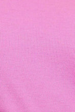 Zenana Round Neck Short Sleeve Waffle T-Shirt in Pink Waffle Knit Fabric