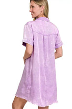 Zenana Tencel Mineral Washed Collared Shirts Dress Woman Casual Dress