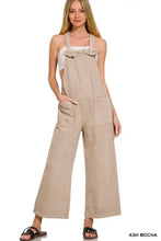 Zenana washed knot strap pockets jumpsuit back view