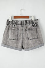 Zipped Cuffed Edge Denim Shorts Denim Shorts