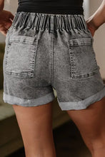 Zipped Cuffed Edge Denim Shorts Denim Shorts