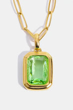 Zircon 18K Gold-Plated Geometrical Shape Pendant Necklace Necklaces