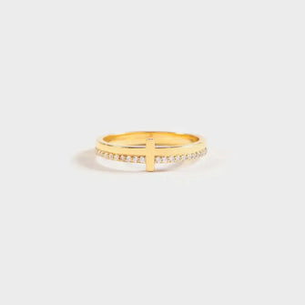 Zircon 925 Sterling Silver Cross Ring Gold Rings