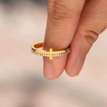 Zircon 925 Sterling Silver Cross Ring Rings